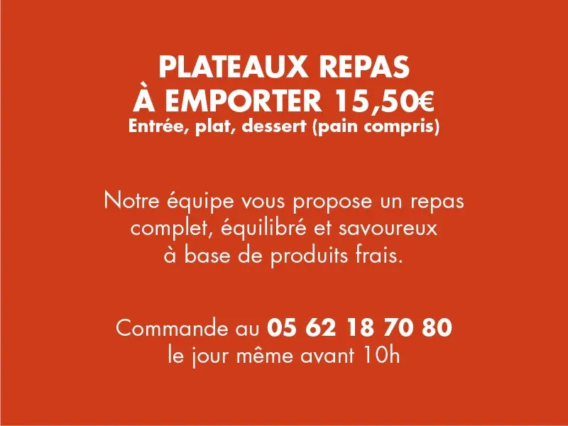 Plateaux repas à emporter